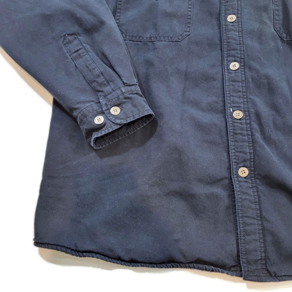 Levis Strauss Size XXL Blue Fleece Lined Button Down Shirt - Picture 3 of 9